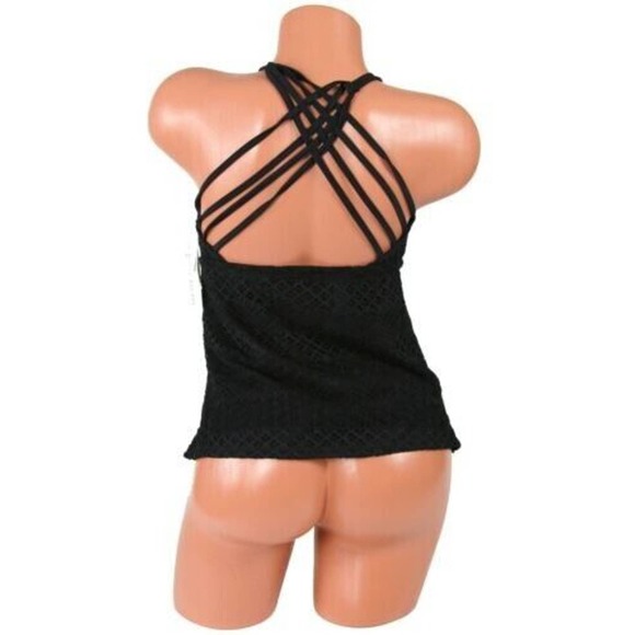 Island Escape Strappy Crochet Add-A-Size Bust‎ Enhancer Tankini Top Size 8 NWT - Picture 2 of 2